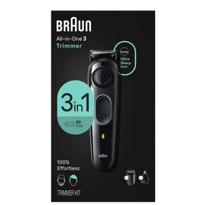 Braun All-in-One Style Kit, 3-in-1 Electric Trimmer for Men,